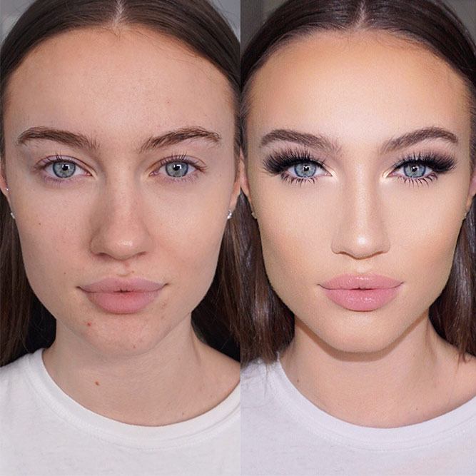 Nude Makeup Transformation - Before and After